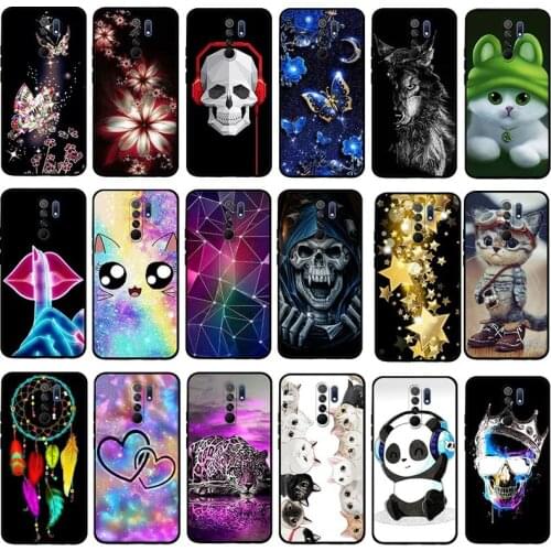 For xiaomi redmi 9 Case Soft TPU Silicon Back Shell Cover For redmi 9 coque 6.53 inch soft etui coque bumper black unique design