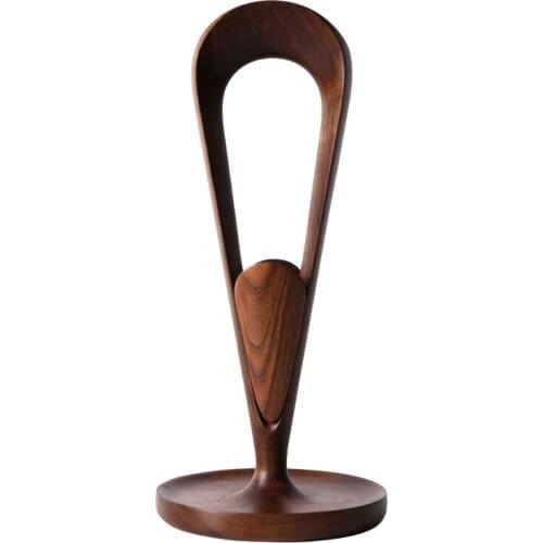 Headphone holder black walnut solid wood headphone holder headphone holder cable winder bracket