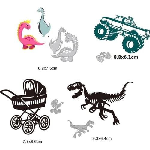 Dinosaur Paradise 3D Gift Stitched DIY Scrapbooking Stamps Craft Embossing Die Cut Making Stencil Template