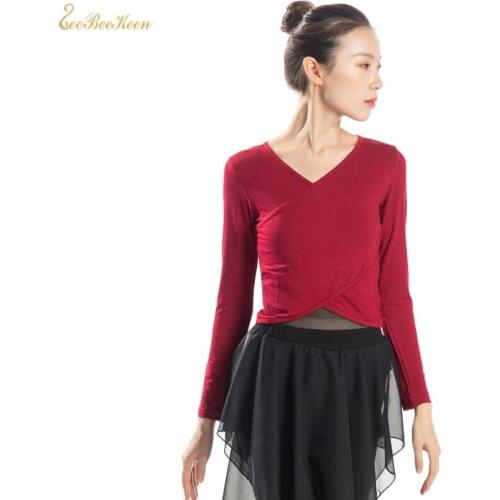 Bailarina Gymnastics Leotard V-neck Training Clothes Adult Dance Yoga Ballerina Dance Tops Ballet Leotard For Women Leotards