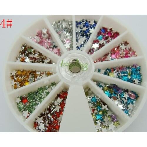 Hot Sale !1pcs/set Nail Art Rhinestones Glitter Tip Gems WheelFree Shipping Free Shipping!#4Big Discount