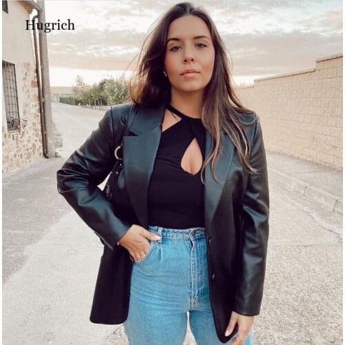 Женские модные кожаные куртки Hugrich China At AliExpress