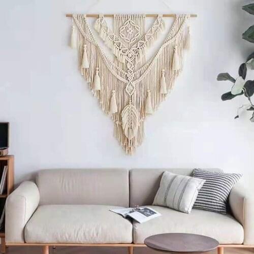 Ins Hand Made Woven Cotton Rope Tapestry Sofa Setting Porch Decorate The Wedding Of The Head Of A Bed Set