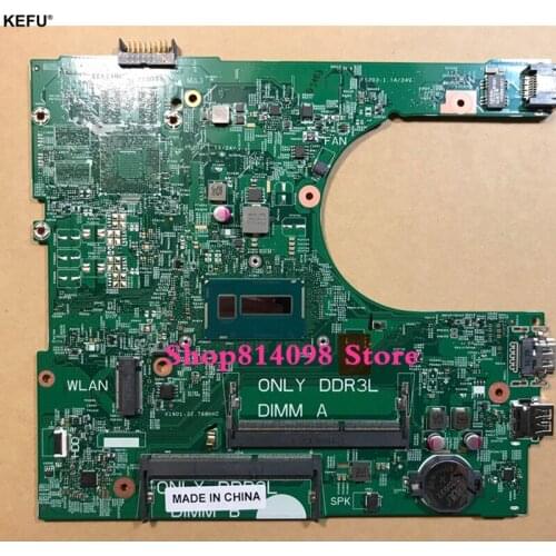 KEFU CN-03499V 3499V FIT FOR Dell Inspiron 3458 3558 Laptop Motherboard 14216-1 PWB:1XVKN REV:A00 SR210 3805U NOTEBOOK PC