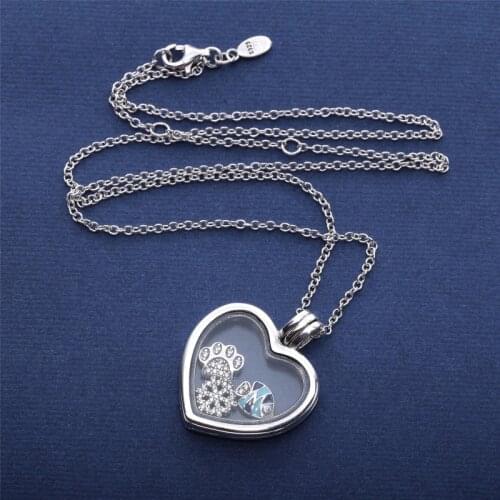 The new summer stone Locket holds necklace of memorie Fashion Jewelry 100% 925 Sterling silver Fit Pandoras Bracelet Name Beads