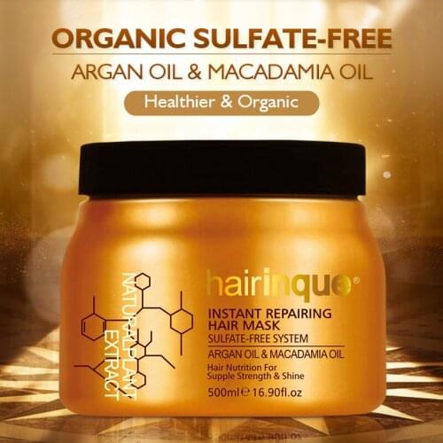 Sulfate-free System Instant Repairing Hair Mask Argan Oil and Macadamia Nut Oil Hair Nutrition Hair Mask Restore Soft Hair
