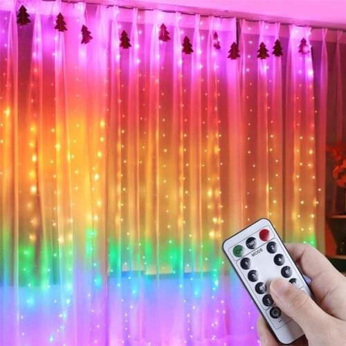 3X2M USB powered 280 leds copper String light 8 Modes & Remote& Hook Rainbow Romantic Decoration Fairy Holiday,Party,Wedding