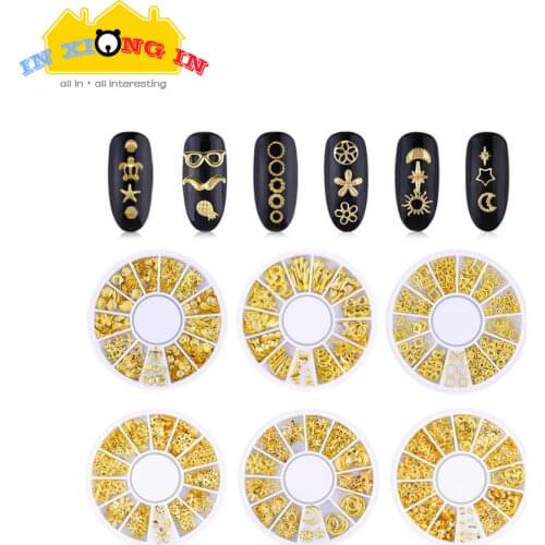 Mini Rivet Stuff DIY Decorations Metal Round Heart Flower Nail Studs Resin Craft Jewelry Accessories