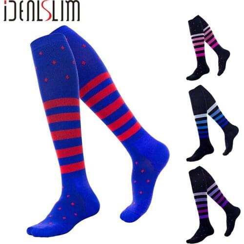 IDEALSLIM Fashion Copmression Stockings Women Graduate Pressure Knee High for Varicose Veins Plus Size 45-47