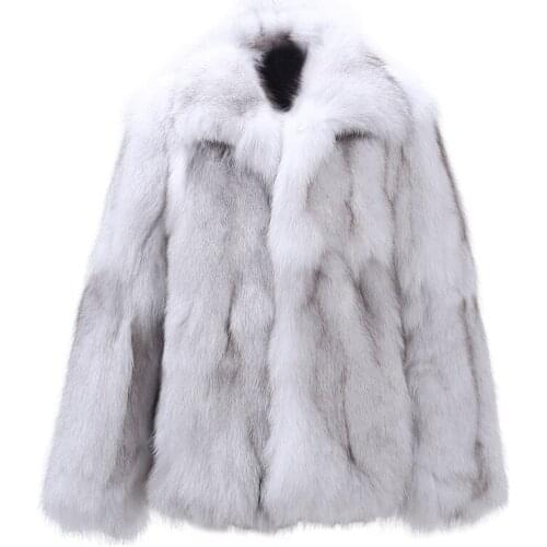 2020 Real Fox Fur Leather Jackets Coat Men Winter Warm Natural Fox Fur Jackets Lapel Luxury Brand Genuine Leather Men Clothes