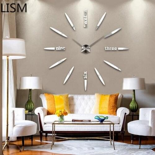 Stickers Walls Decoration Large Wall Clock Living Room Modern Design Nordic Wall Clock Round Wall Clock Quartz Silent Horloge