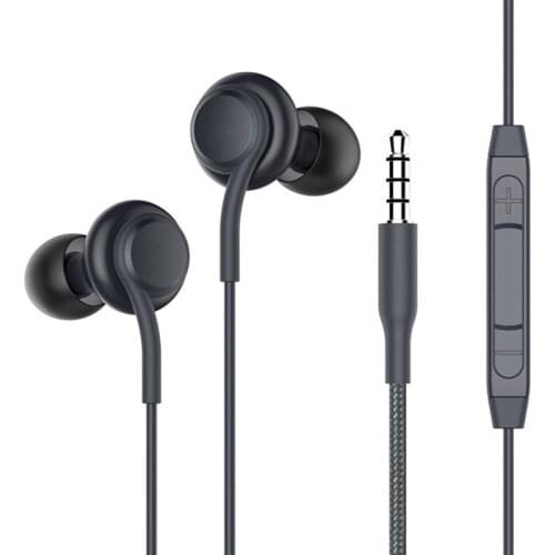 3.5mm Jack In-Ear Earphones Super Clear Ear Buds Low B Earphone Noise Isolating Earbud Headset With Mic For Android System