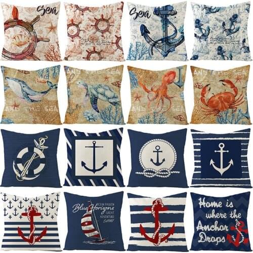 Nordic Retro Pillow for Sofa Home Decorative Cushion Pillowcase Linen / Cotton Pillowcase Square Throw Flax Pillow Hugs 45*45cm