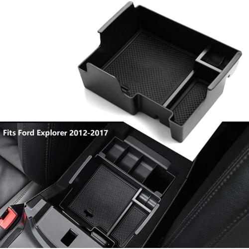 Center Console Organizer Tray for Ford Explorer 2012-2017 Armrest Secondary Storage Glove Box Divider Explorer Accessories
