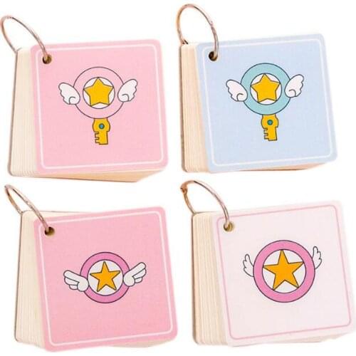 Portable Campus Words Card Notebook Bullet Journal Blank Notepad Pocket Book 100 Sheets Office School Supplies Korean Stationery