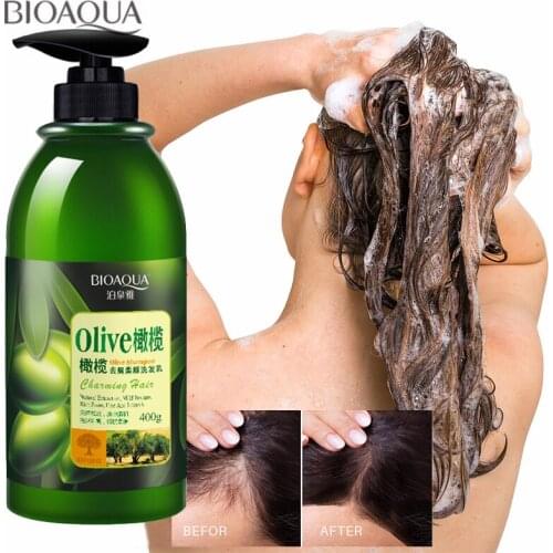 BIOAQUA Professional Olive Anti-Dandruff Hair Shampoo Soft Refreshing Oil Control Improve Itchy Scalp Treatment Hair Care 400ML