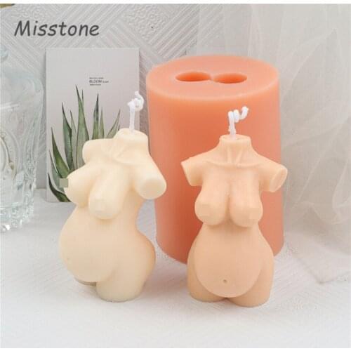 Pregnanc Female Body Silicone Candle Mold Beewax 3D Lady Scented Human Soap Making Women Molding Torso Handmade Artwork Mould