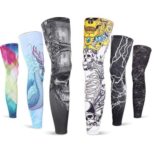 One Pair Sports Safety Quick Dry Leg Sleeves Anti UV Ice Silk Leggings Cover Cycling Leg Warmer Sports Leggings Running Soccer