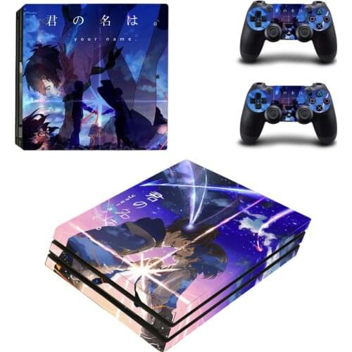 Anime Your Name PS4 Pro Stickers Play station 4 Skin Sticker Decal For PlayStation 4 PS4 Pro Console & Controller Skins Vinyl