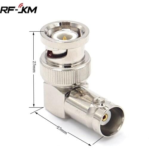 RF Adapter L-shaped BNC Male Right Angle to Female RF Coaxial Cable Connector
