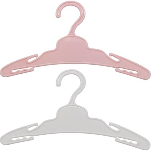 Doll Hanger 10pcs/lot Dolls Hanger White Pink Plastic Hangers American Newborn Accessories Baby Toys Fit 18 Inch Girls Doll