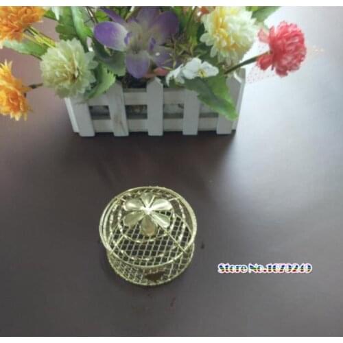 Hollowed iron wire candy box Tinplate Hollowing out Wedding candy box Wedding supplies Christmas Halloween decorate 100pcs/lot