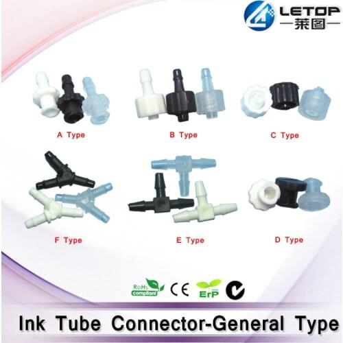 High quality LETOP Inkjet Printer Plastic Ink Pipe Connector