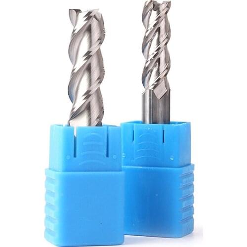 ZGT Aluminum End Mill Tungsten Steel Milling Cutter HRC50 3 Flute Aluminum Copper Wood Cutter Milling Tools 10mm 12mm 16mm 20mm