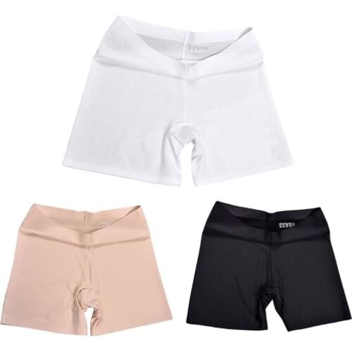 Womens Ice Silk Safety Shorts Seamless Boxer Briefs Underwear Boyshort Solid New JUN28