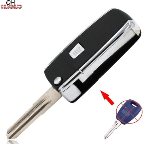 1 Button Modified Folding Flip Remote Car Key Shell Case Fob for Fiat Punto Bravo Doblo