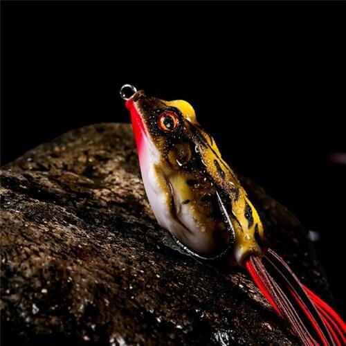 1Pcs 65mm/14g Top Water Ray Frog Shape Minnow Crank Wobblers for Fly Fishing Soft Tube Bait Japan Plastic Fish Bait 1