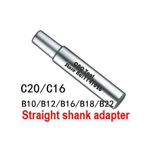 1PCS Drill Sleeve C16 or C20 B10/B12/B16/B18/B22 Straight Shank Adapter Drill Chuck Arbor Drilling Lathe 0.6-6/1-10/1-13/3-16mm