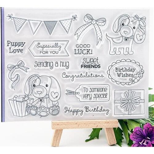 16.5x12cm The pet dog Transparent Clear Stamps Silicone Seals Roller Stamp DIY scrapbooking photo album/Card Making Easter