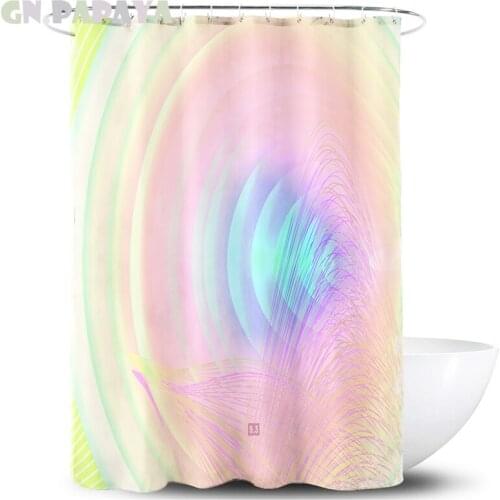 3d rainbow fresh style macrame Bath Curtains Waterproof Polyester Fabric flower Shower Curtains Screen with Hooks Accessories