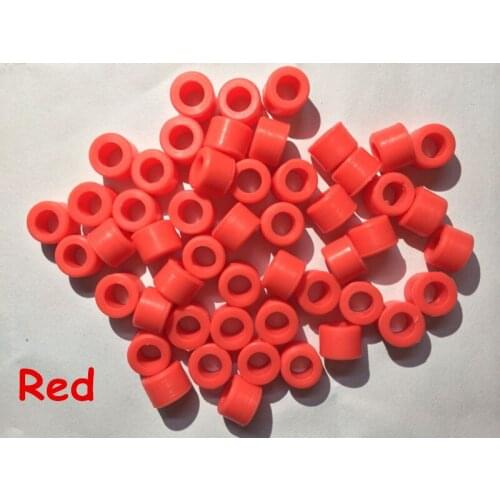 50 Pcs/Pack Red Small Type Dental Silicone Instrument Color Code Rings