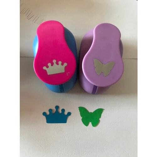 Free shipping 2pcs/lot 2 inch eva foam maker (crown and butterfly) paper cutter scrapbook punches craft punch for DIY