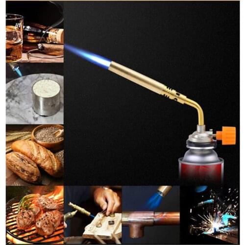 Butane Burner Welding Gas Torch Flame Gun Brazing for Flamethrower Outdoor Camping BBQ Portable Soldering Heat Gun Equipment