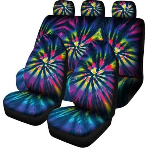 Aimaao Car Seat Covers Tie Dye Auto Interior Accessories Universal Fit Most Cars SUV Sedan Truck For VW Peugeot 206 207 2008