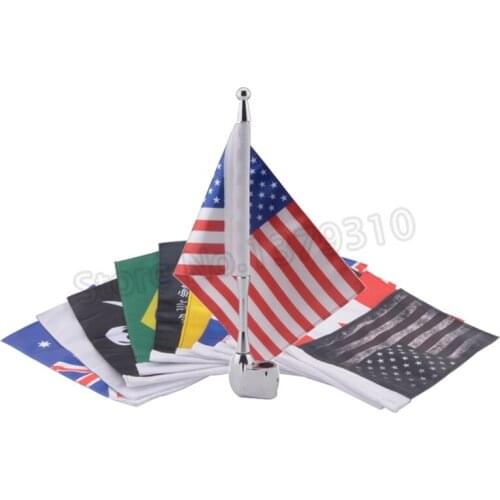For Honda GoldWing GL1800 01-2011 New Version Flag & Mast Kit Eagle Head USA Rear Side Mount Flag Pole Luggage Rack