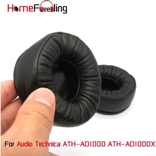 Homefeeling Ear Pads Cushions for Audio Technica ATH-AD1000 ATH-AD1000X Headphones Velour Sheepskin Leather Earpads Replacement