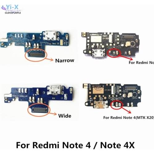 USB Charger Charging Port Ribbon Flex Cable Micro USB Dock Connector For Xiaomi Redmi Note 4 Note 4X Note4 Note4X