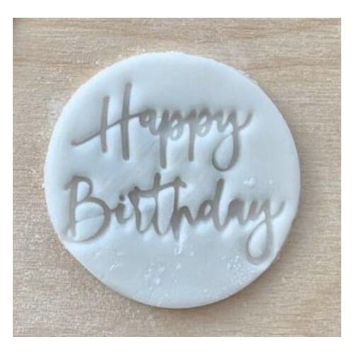 Cake tool PLA Cutter Happy Birthday wedding party Fondant plastic embosser cutter Cake Mould tools fondant Baking DIY