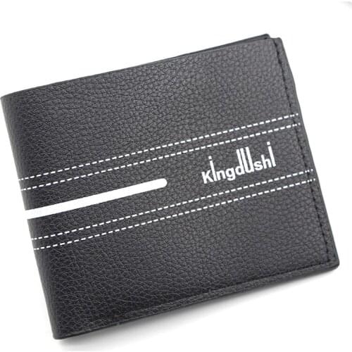 High Capacity PU Leather Fold Men Wallet card slots Business ID Card Money Holder Luxury Piano keys Mens Wallets