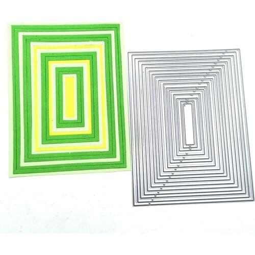 Julyarts Rectangle Frame New Metal Cutting Dies Album For DIY Scrapbooking Photo Album Paper Card Making Decorative