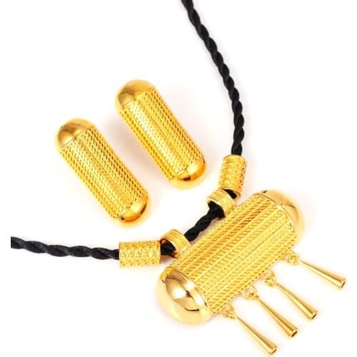 Ethiopian Traditional Jewelry set Necklace and Earrings Ethiopia Gold Eritrea sets for Womens Habesha Wedding Best Gift