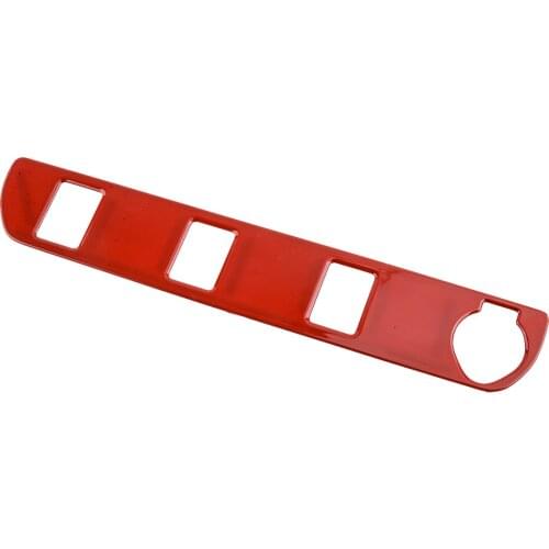 Car Left Hand Drive Red Cigarette Lighter Switch Button Cover Trim Frame Plastic Fit for Toyota Tacoma 2016 2017 2018 2019 2020