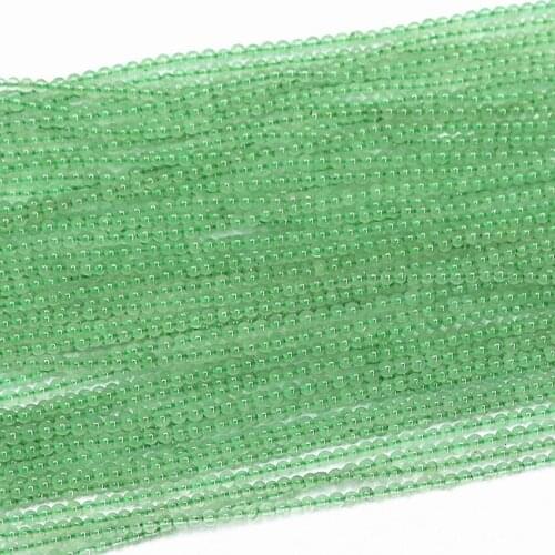 Natural green jades chalcedony stone 2mm 3mm round loose spacers beads hot sale high grade women accessories jewelry 15inch B420