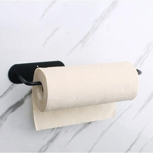 Kitchen Paper Towel Holder Fresh Film Storage Rack Wall Hanging Shelf Home Supplie Stainless Steel Kitchen Paper Rack