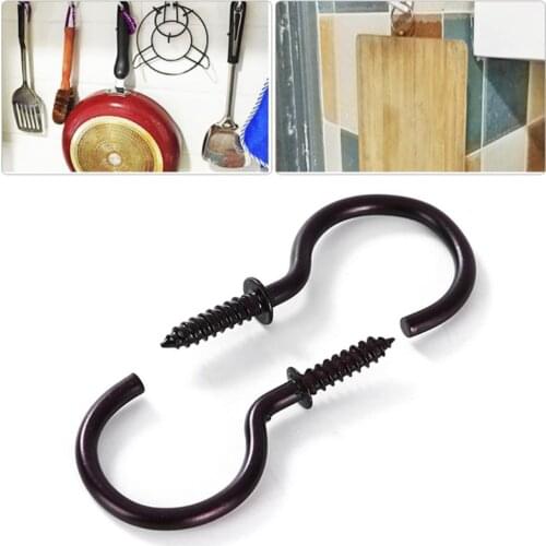 28EB 18PCS Iron Metal Hanging Hooks Easy Installation Hanger for Kitchen Bathroom Kit