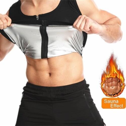Mens Shapewear Weight Loss Sweat Vest Sauna Suit Fitness Waist Trainer Body Shaper Compression Shirt Faja Men Workout Clothes